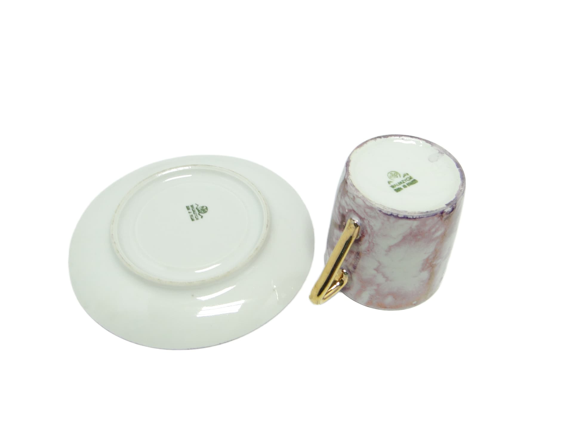 Filiżanka ze spodkiem, mid-century modern, porcelana, Polska, lata 70. - 95391