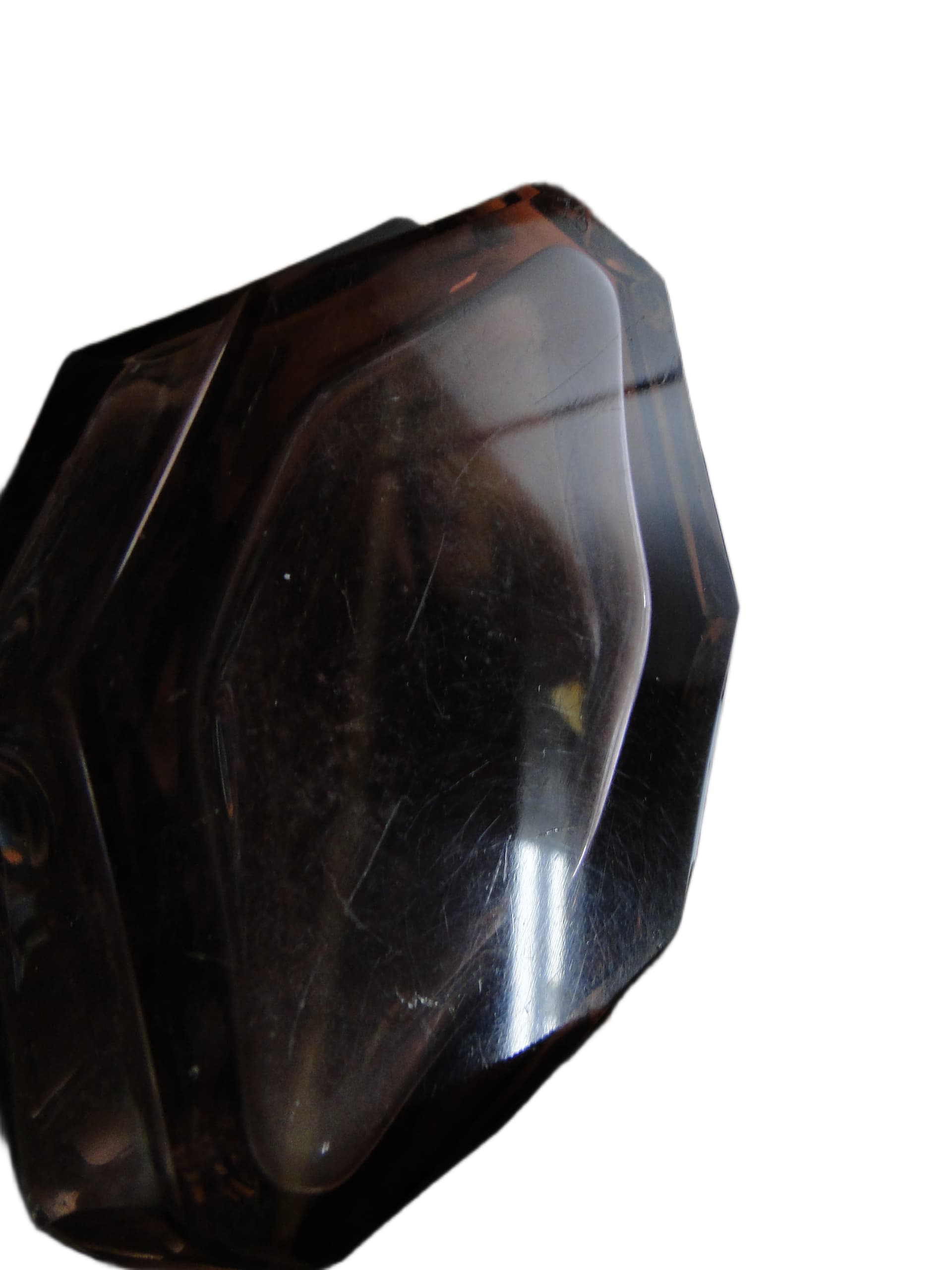 Karafka Art Deco, różowy kryształ, Moser, Czechosłowacja, lata 30. - 95408