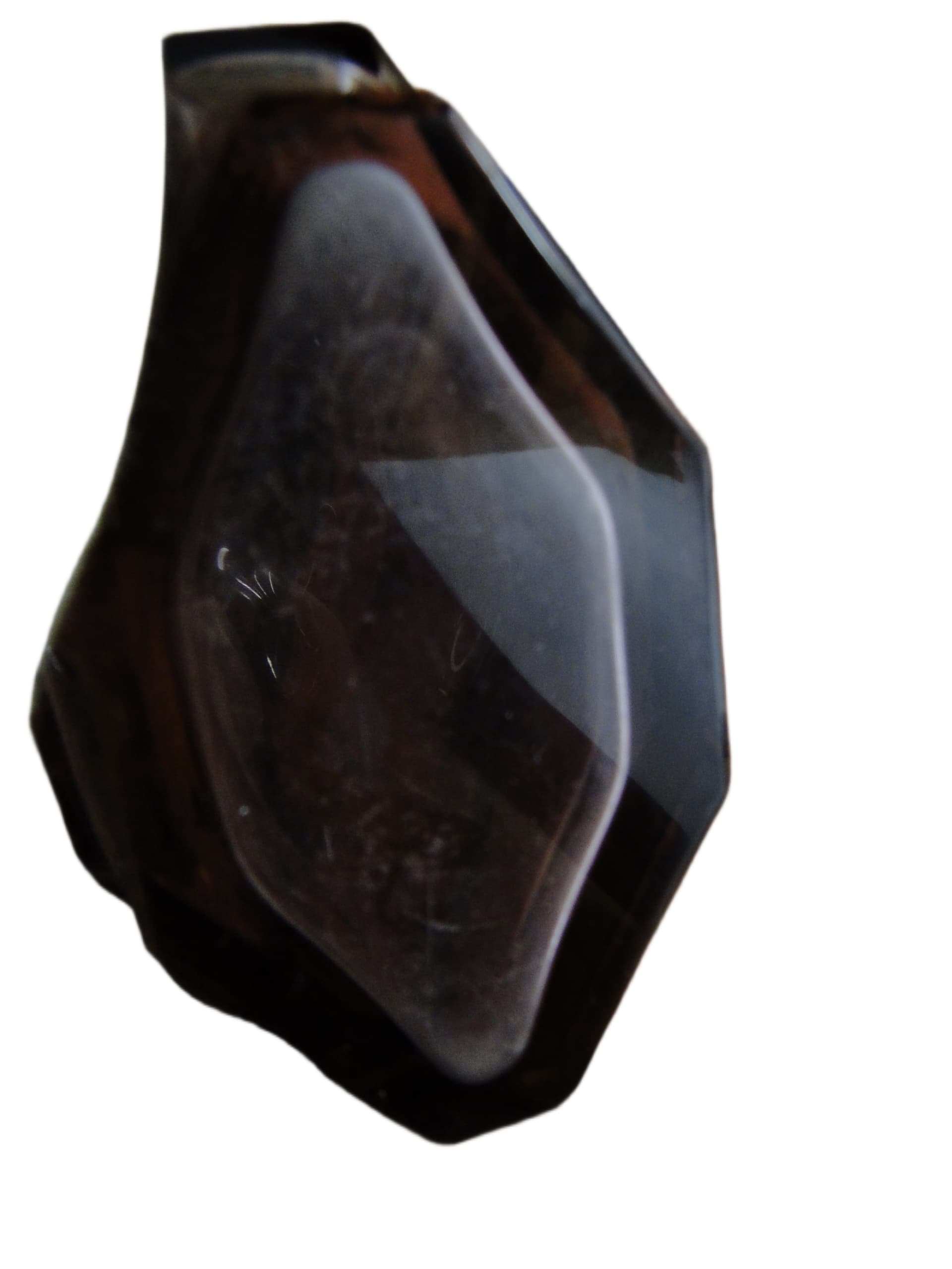 Karafka Art Deco, różowy kryształ, Moser, Czechosłowacja, lata 30. - 95407