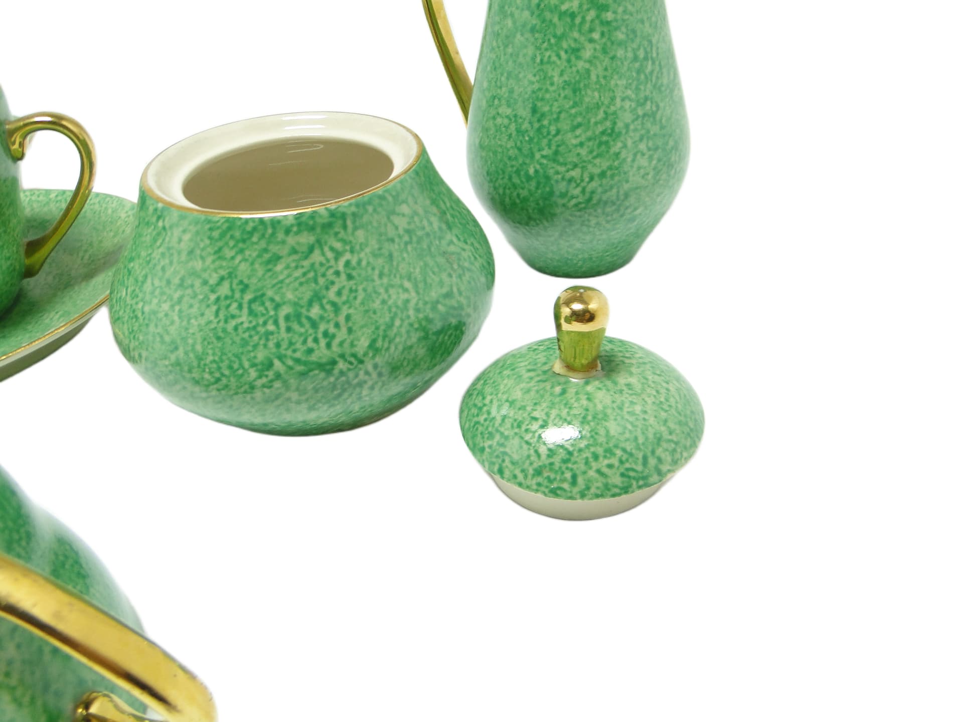 Zestaw do kawy, mid-century modern, porcelana, Porcelit Pruszków, Polska, lata 70. - 95537