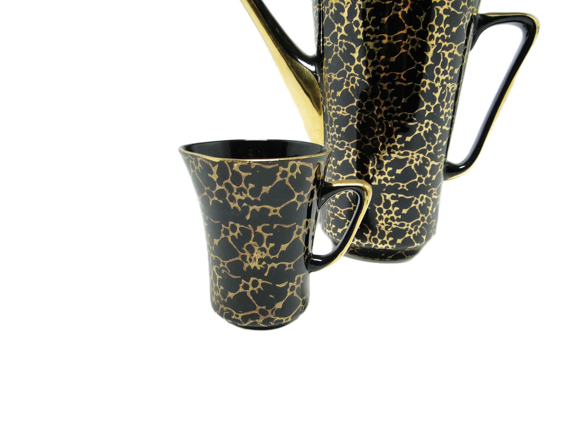 Dzbanek i cukiernica Ira, mid-century modern, porcelana, Ćmielów, Polska, lata 70. - 95551