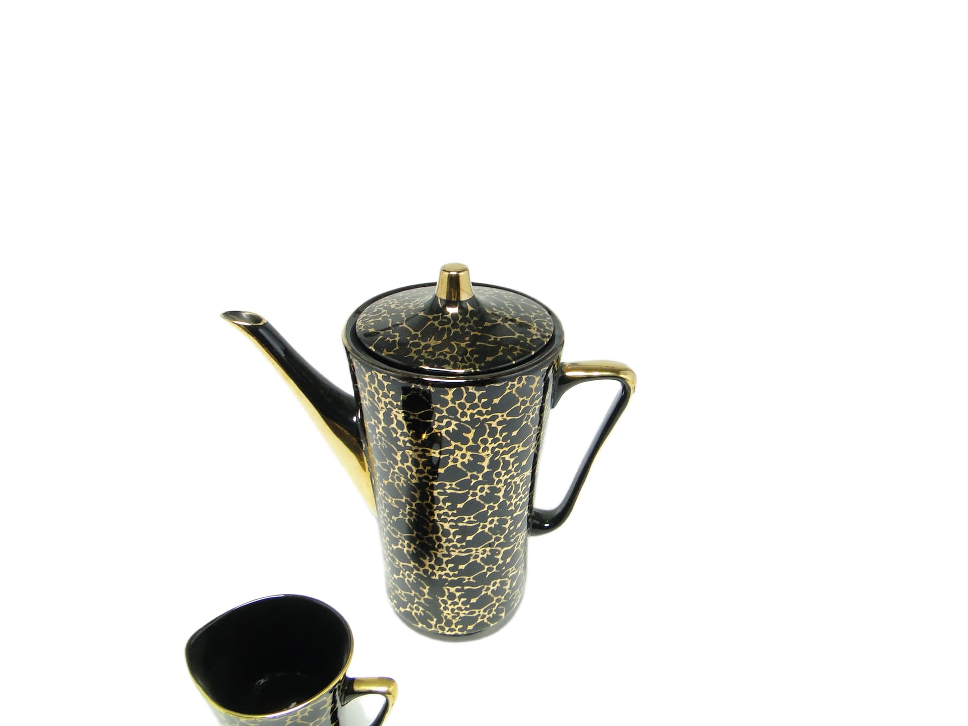 Dzbanek i cukiernica Ira, mid-century modern, porcelana, Ćmielów, Polska, lata 70. - 95549