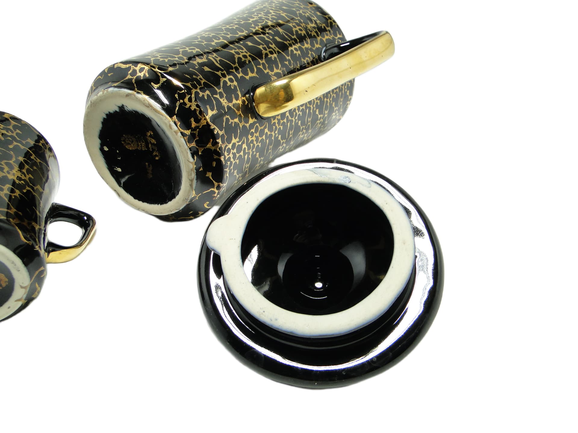 Dzbanek i cukiernica Ira, mid-century modern, porcelana, Ćmielów, Polska, lata 70. - 95555