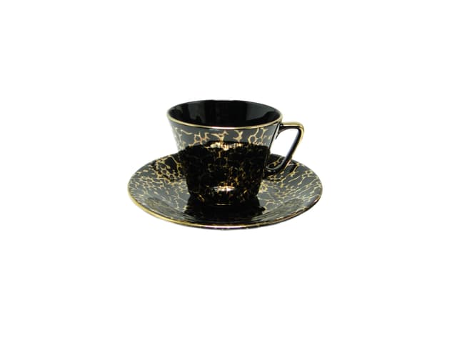 Zestaw filiżanki ze spodkiem Ira, mid-century modern, porcelana, Chodzież, Polska, lata 70. - WYMIARY