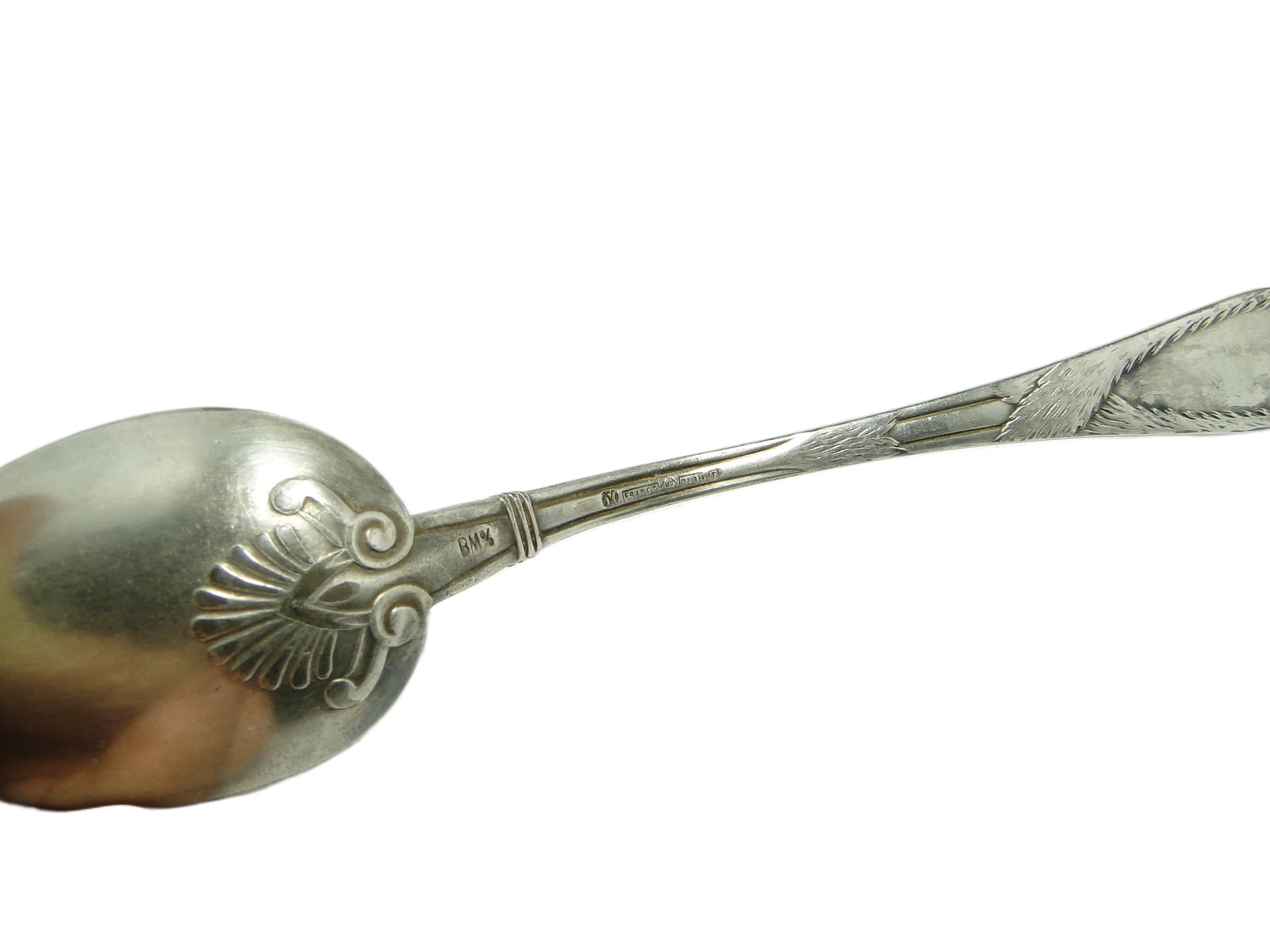Egyptian table spoon, Art Deco, silver-plated brass, Fraget, Poland, 1920s. - 95605