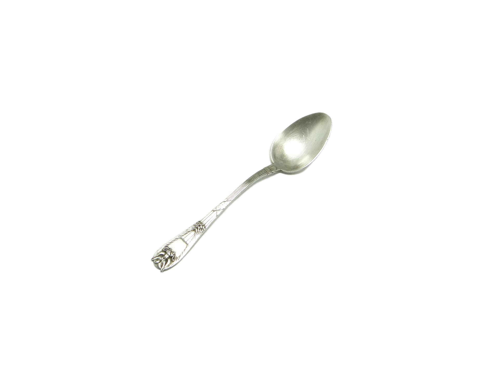 Egyptian table spoon, Art Deco, silver-plated brass, Fraget, Poland, 1920s.
