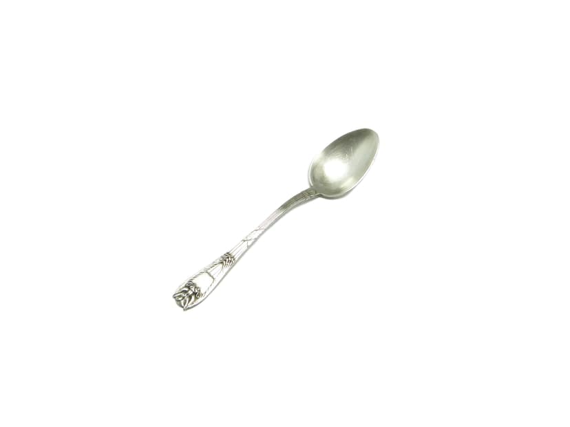 Egyptian table spoon, Art Deco, silver-plated brass, Fraget, Poland, 1920s.