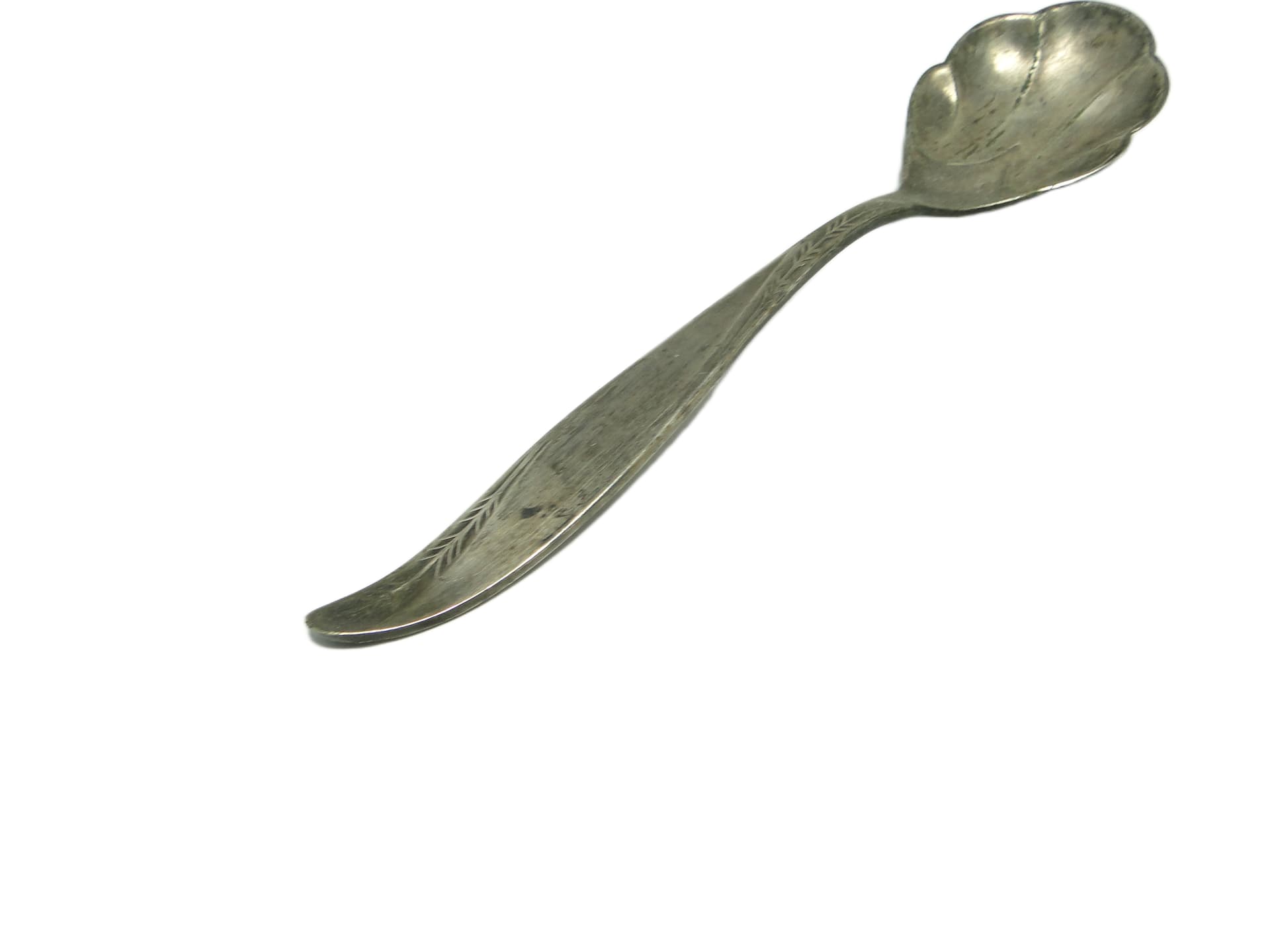 Sugar spoon, Modernism, silver-plated brass, HEFRA, Poland, 1960s. - 95674