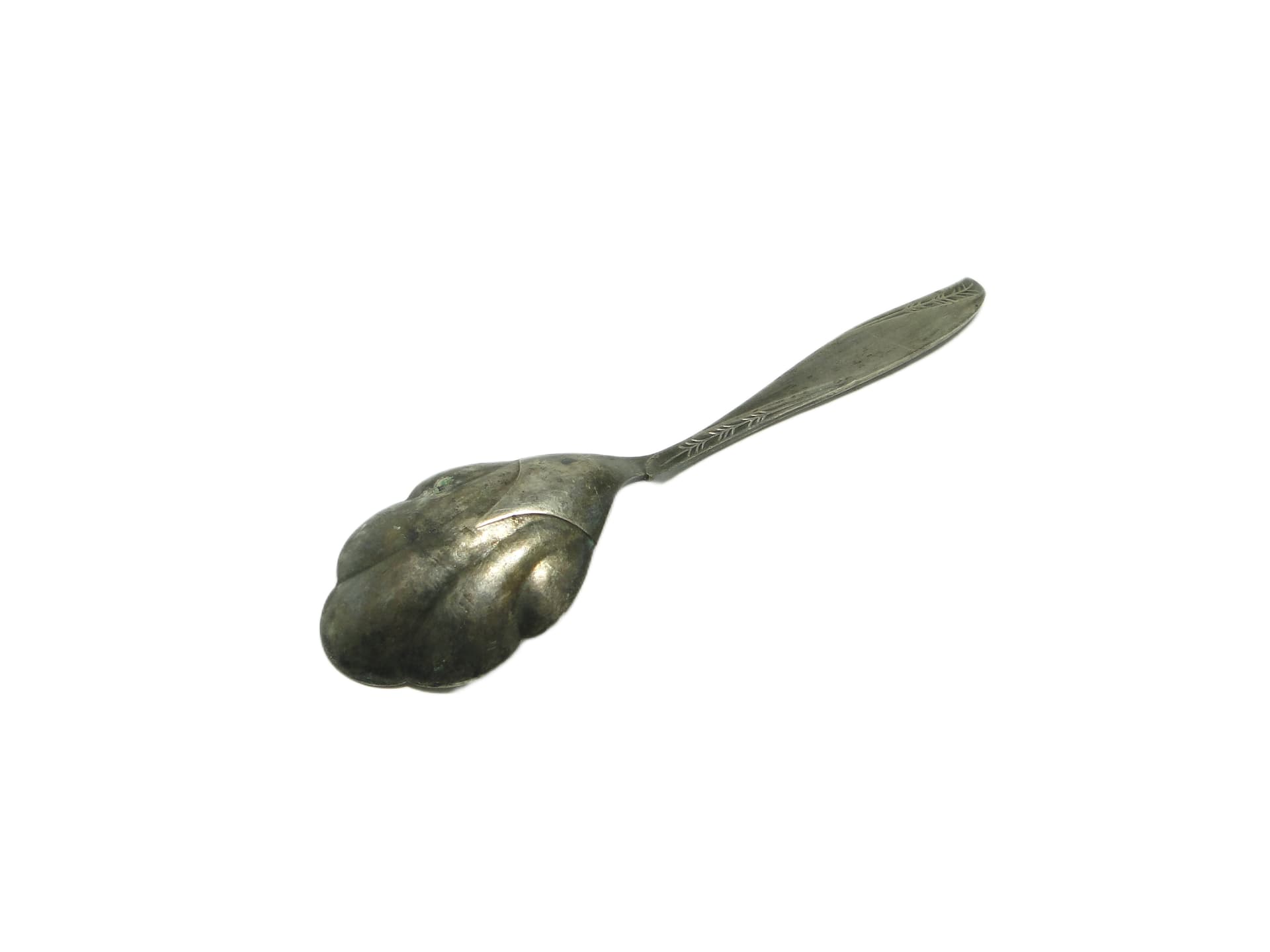Sugar spoon, Modernism, silver-plated brass, HEFRA, Poland, 1960s. - 95673