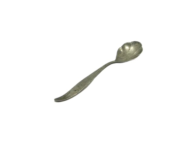 Sugar spoon, Modernism, silver-plated brass, HEFRA, Poland, 1960s. - DIMENSION