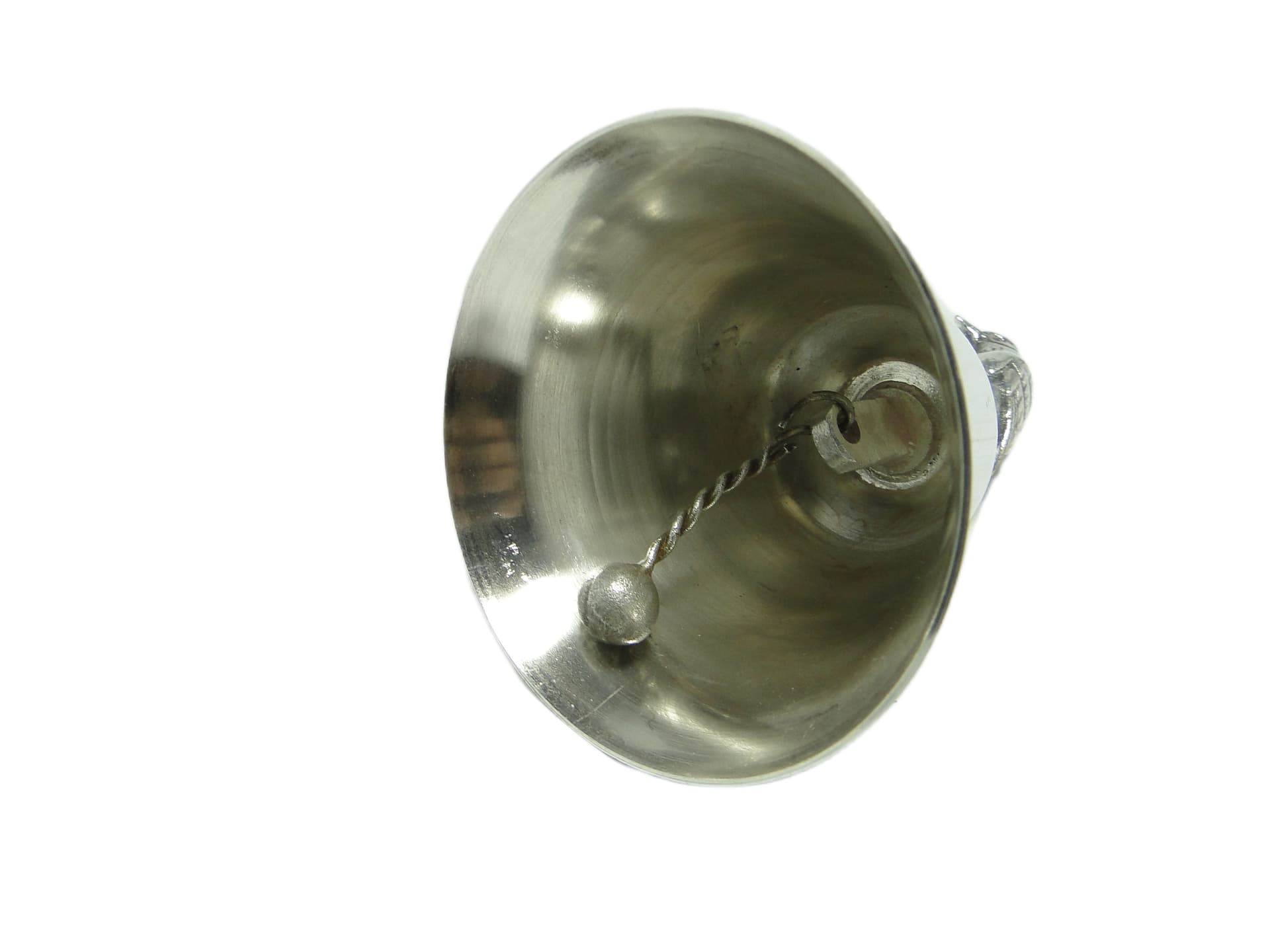 Dzwonek figuralny postmodernizm, mosiądz chromowany, Niemcy, lata 70. - 95683