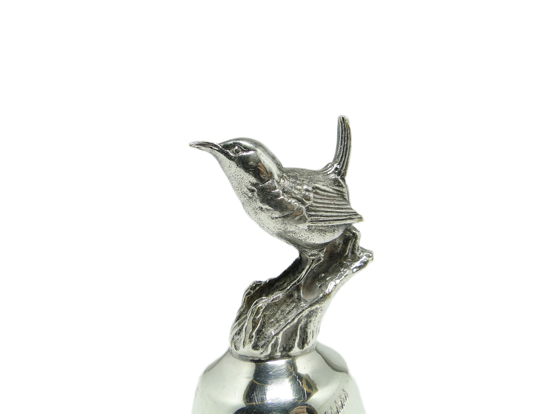 Dzwonek na służbę figuralny, postmodernizm, mosiądz chromowany, Niemcy, lata 70. - 95716