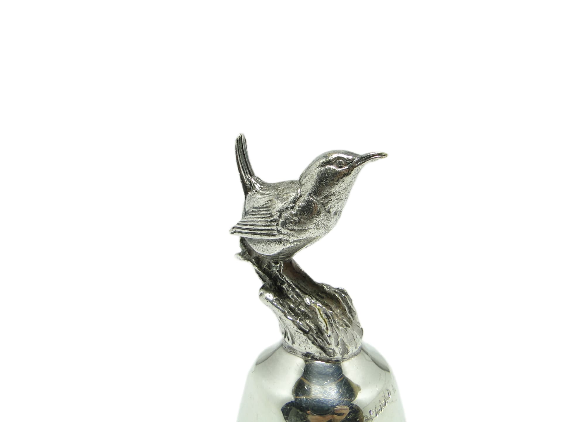 Dzwonek na służbę figuralny, postmodernizm, mosiądz chromowany, Niemcy, lata 70. - 95717