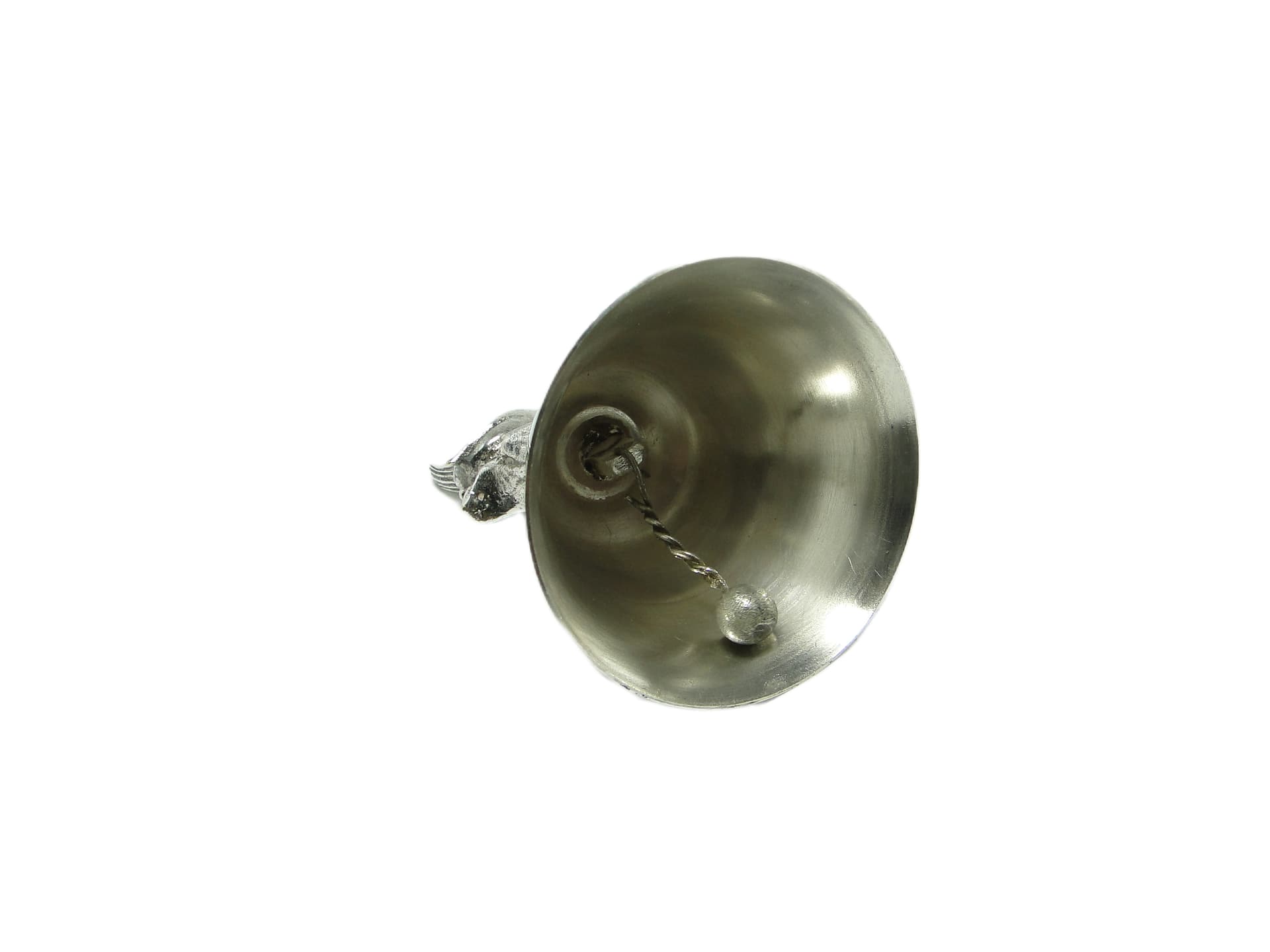 Dzwonek na służbę figuralny, postmodernizm, mosiądz chromowany, Niemcy, lata 70. - 95718