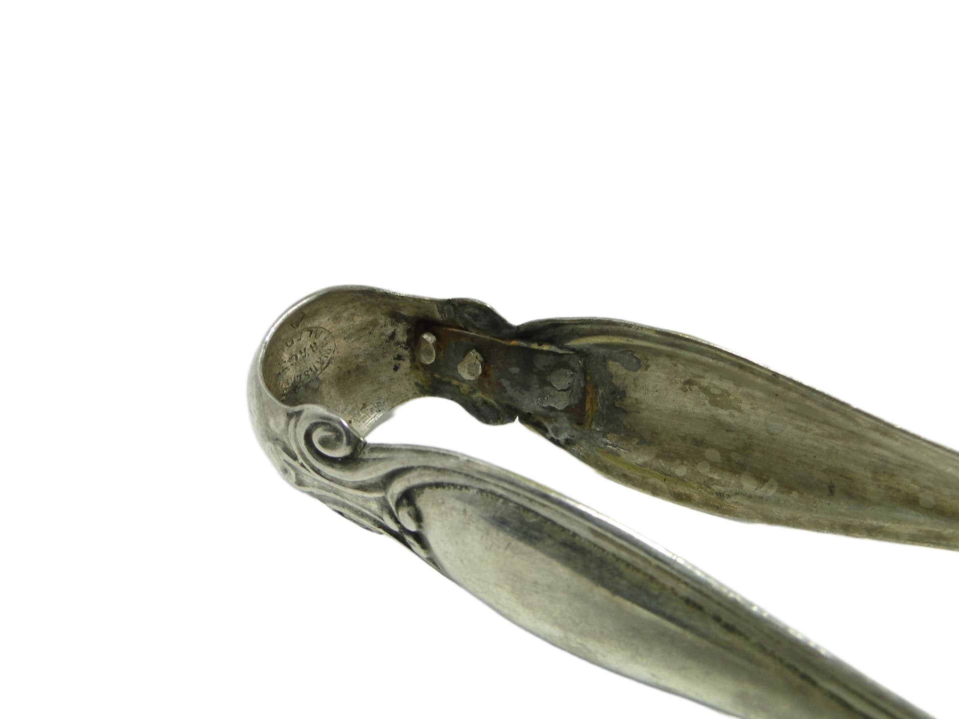 Biedermeier sugar tongs, silver-plated copper, Fraget, Poland, 19th c. - 95723