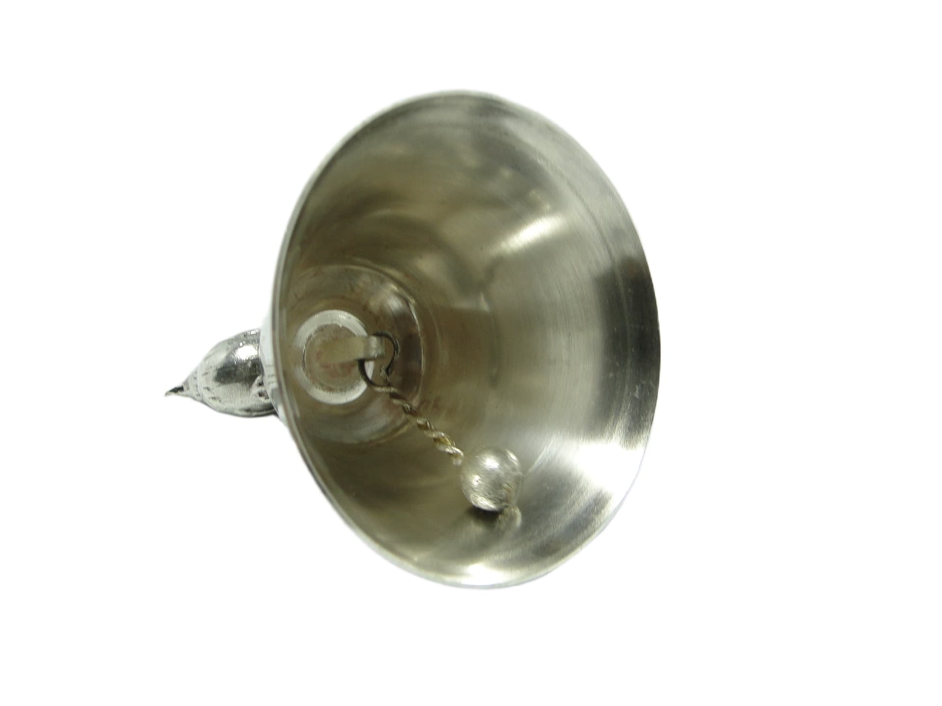 Dzwonek figuralny postmodernizm, mosiądz chromowany, Niemcy, lata 70. - 95753