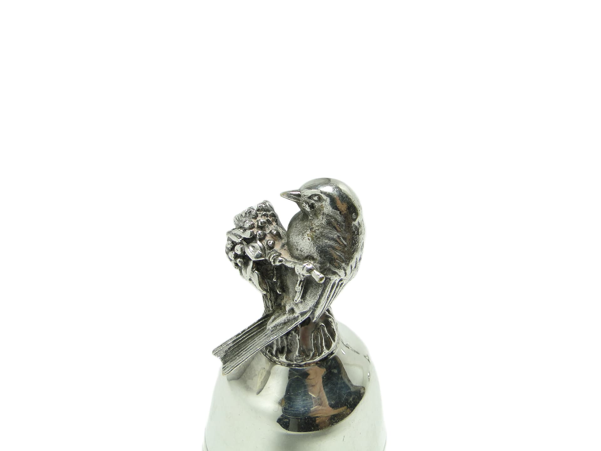 Dzwonek na służbę postmodernizm, mosiądz chromowany, Niemcy, lata 70. - 95828