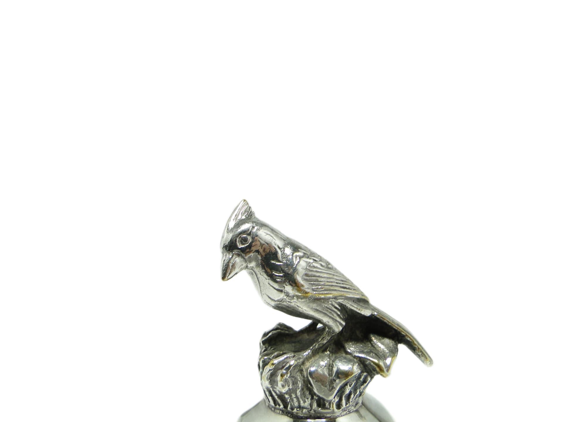 Dzwonek na służbę figuralny, postmodernizm, mosiądz chromowany, Niemcy, lata 70. - 95833