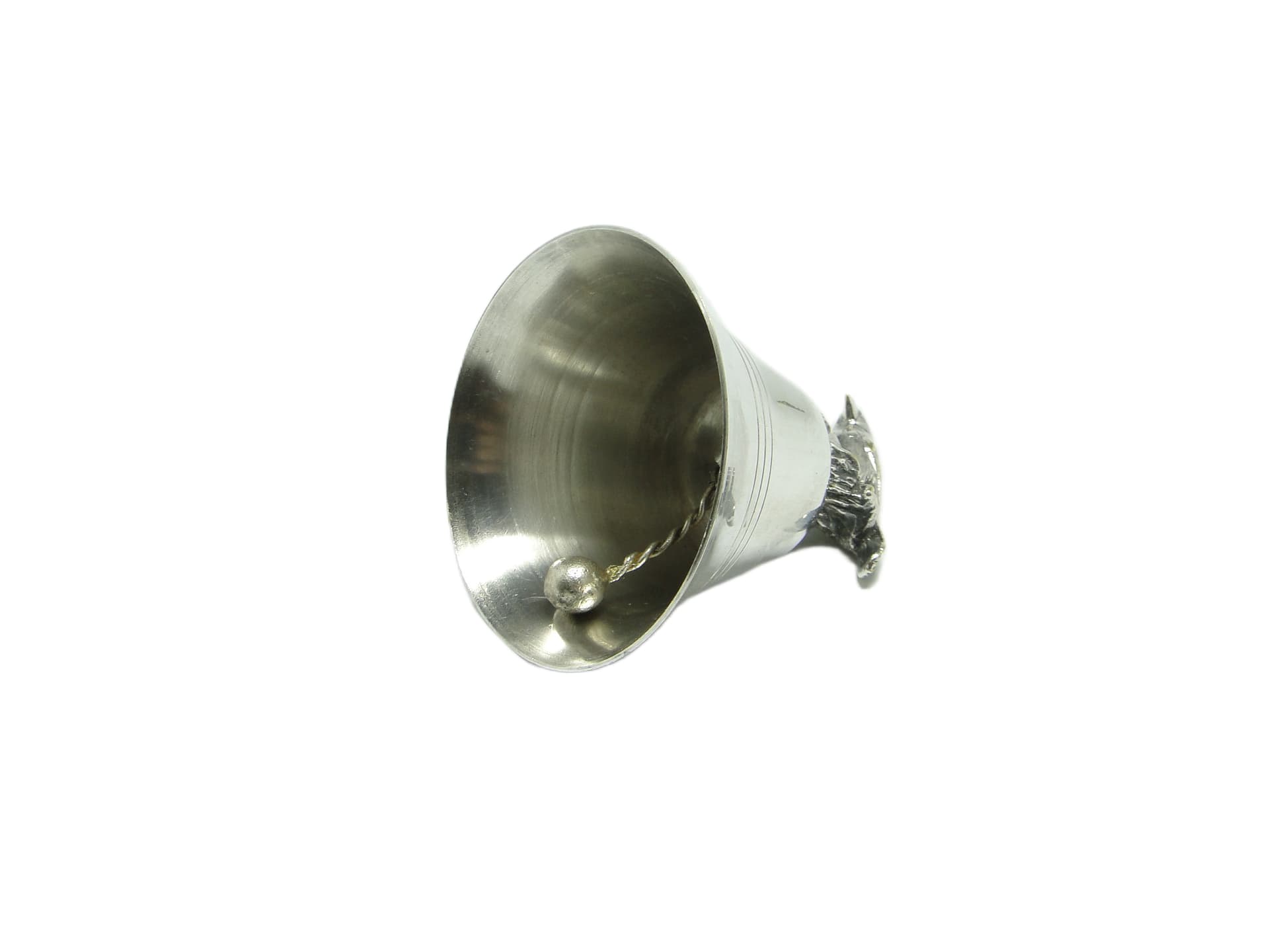 Dzwonek na służbę figuralny, postmodernizm, mosiądz chromowany, Niemcy, lata 70. - 95840