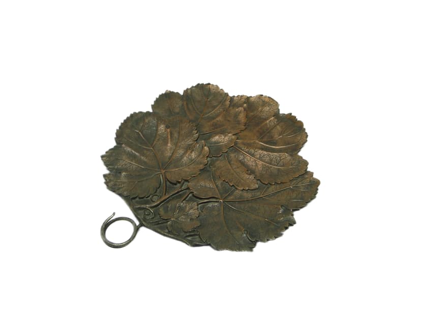 Art Nouveau platter, metal, Poland, 1950s.