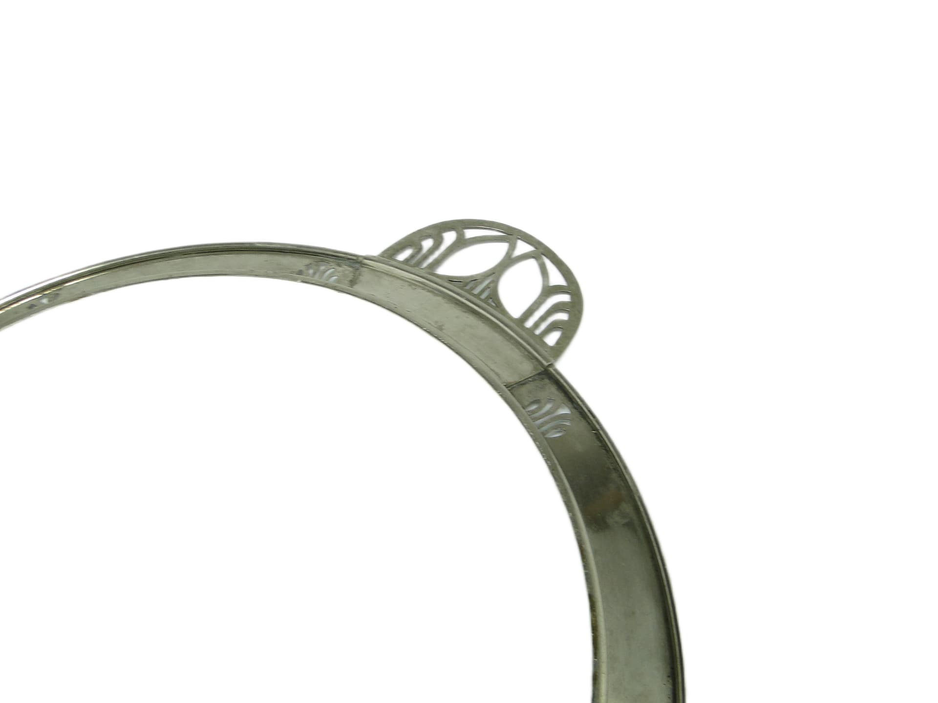 Art Nouveau tray, silver-plated brass, white porcelain, Austria, early 20th c. - 95863