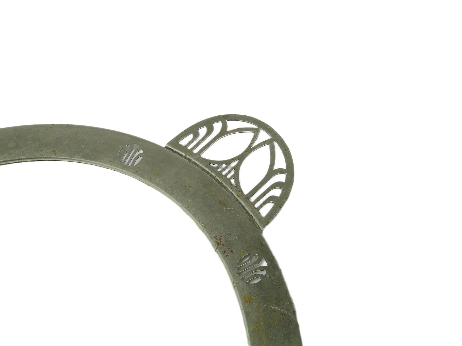 Art Nouveau tray, silver-plated brass, white porcelain, Austria, early 20th c. - 95858