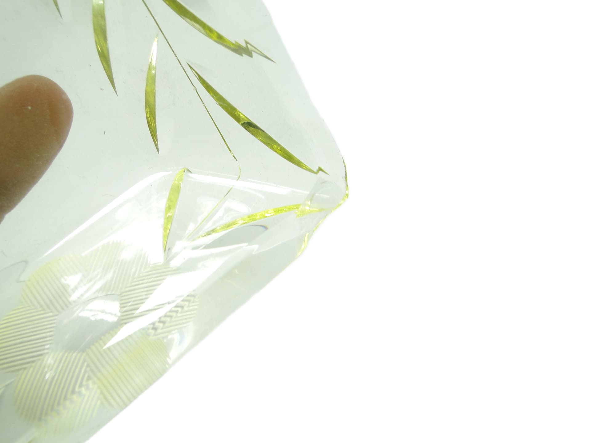 Art Deco desk organizer, uranium glass, Poland, 1920s. - 95873