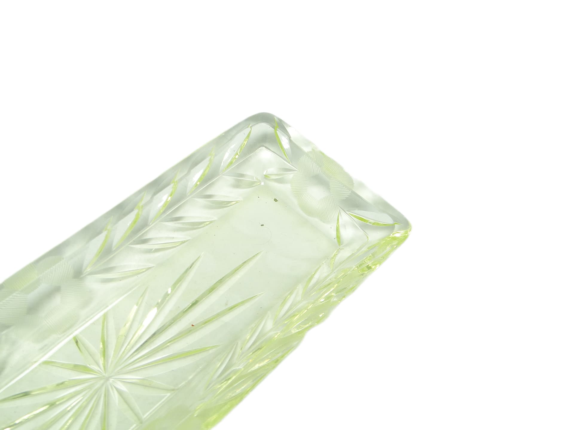 Art Deco desk organizer, uranium glass, Poland, 1920s. - 95868