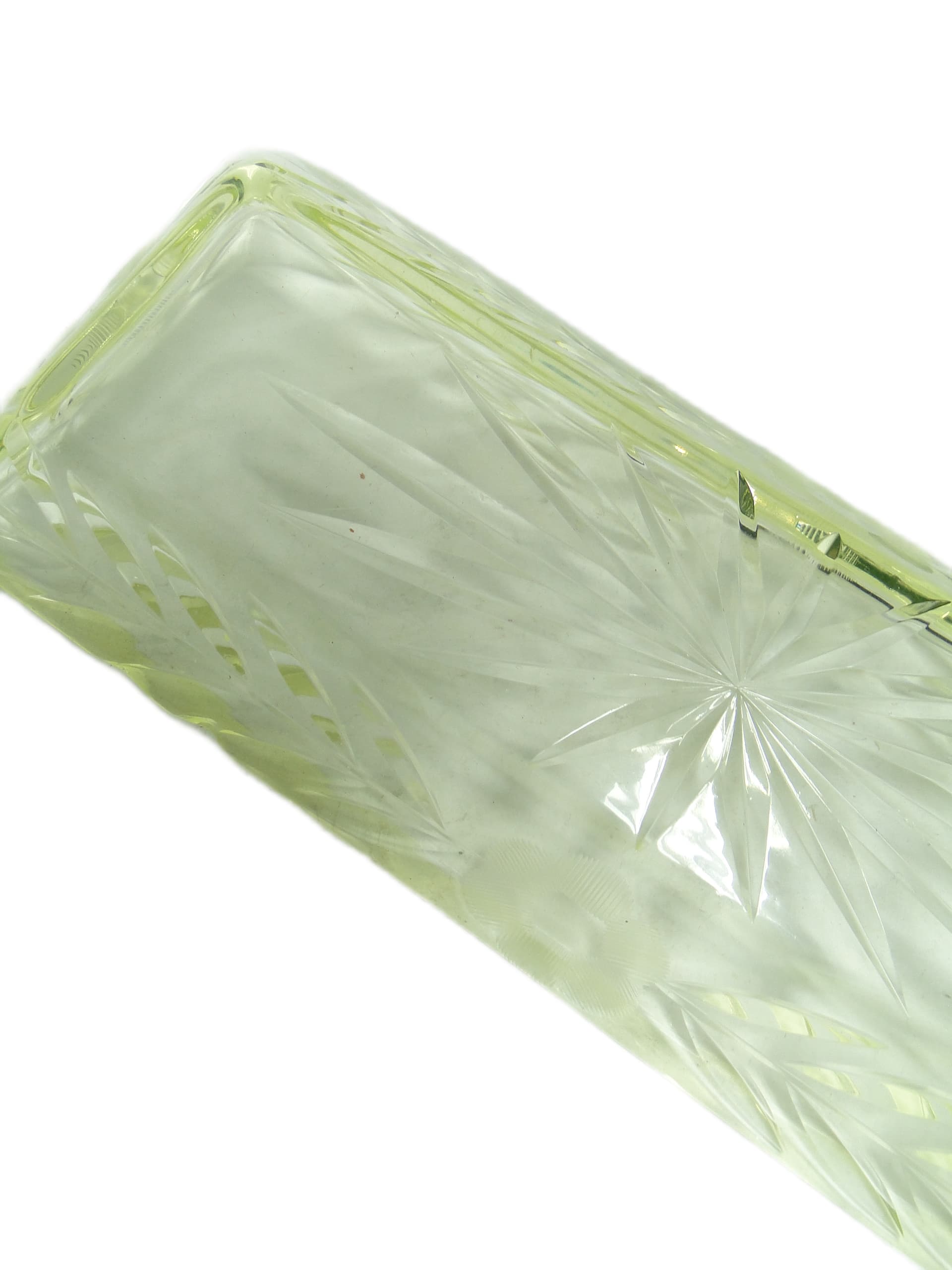 Art Deco desk organizer, uranium glass, Poland, 1920s. - 95875