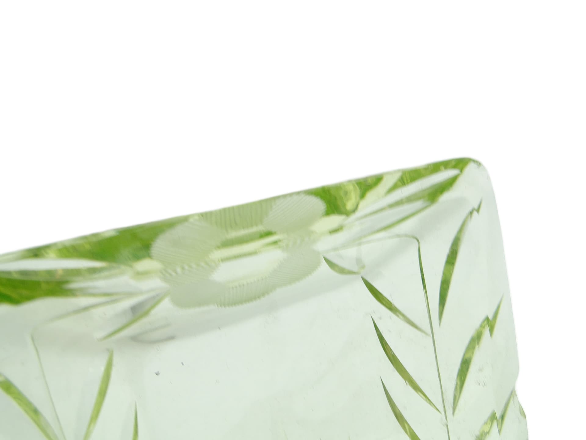 Art Deco desk organizer, uranium glass, Poland, 1920s. - 95874