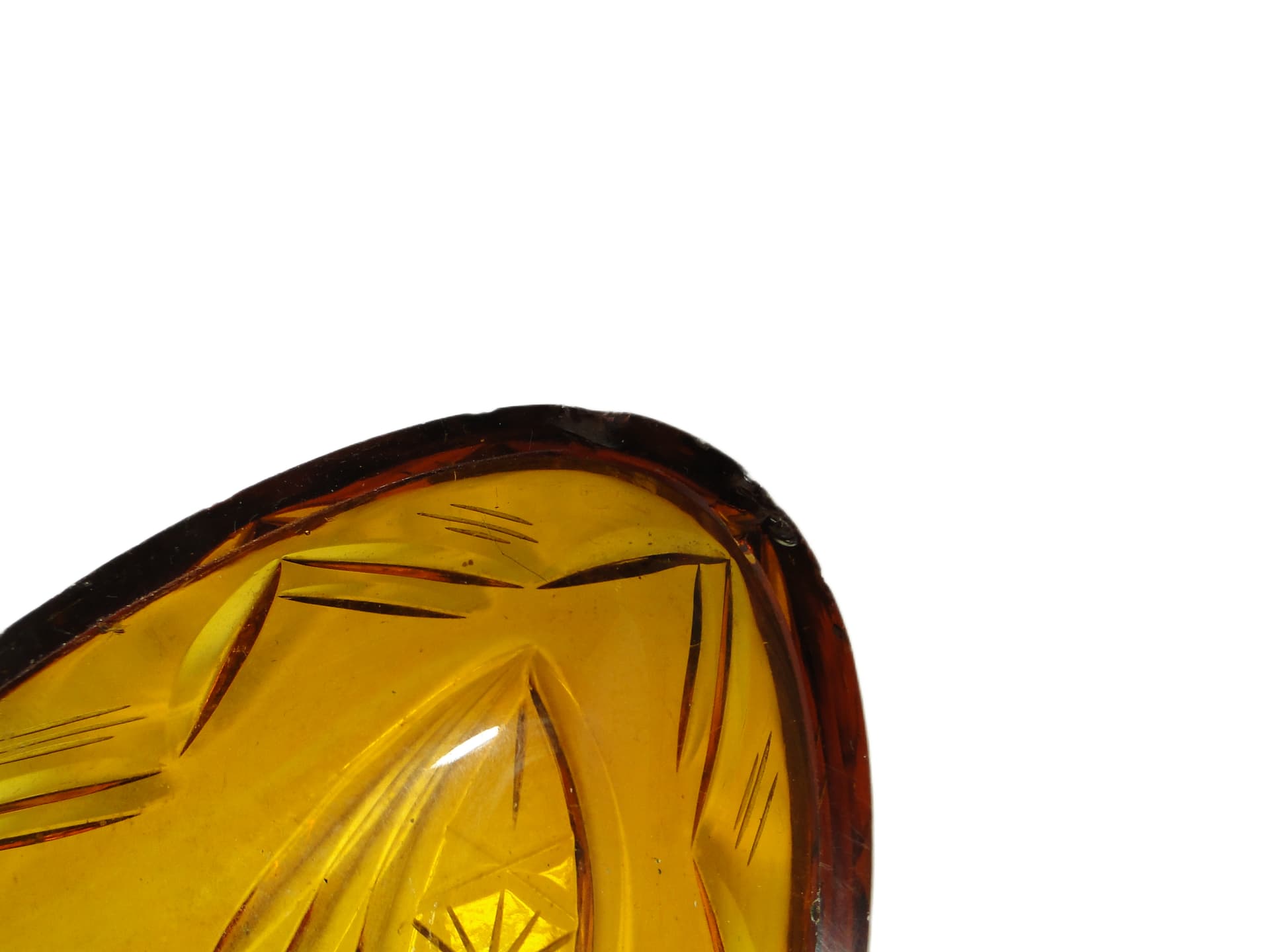 Art Deco desk organizer, yellow crystal, Poland, 1920s. - 95884