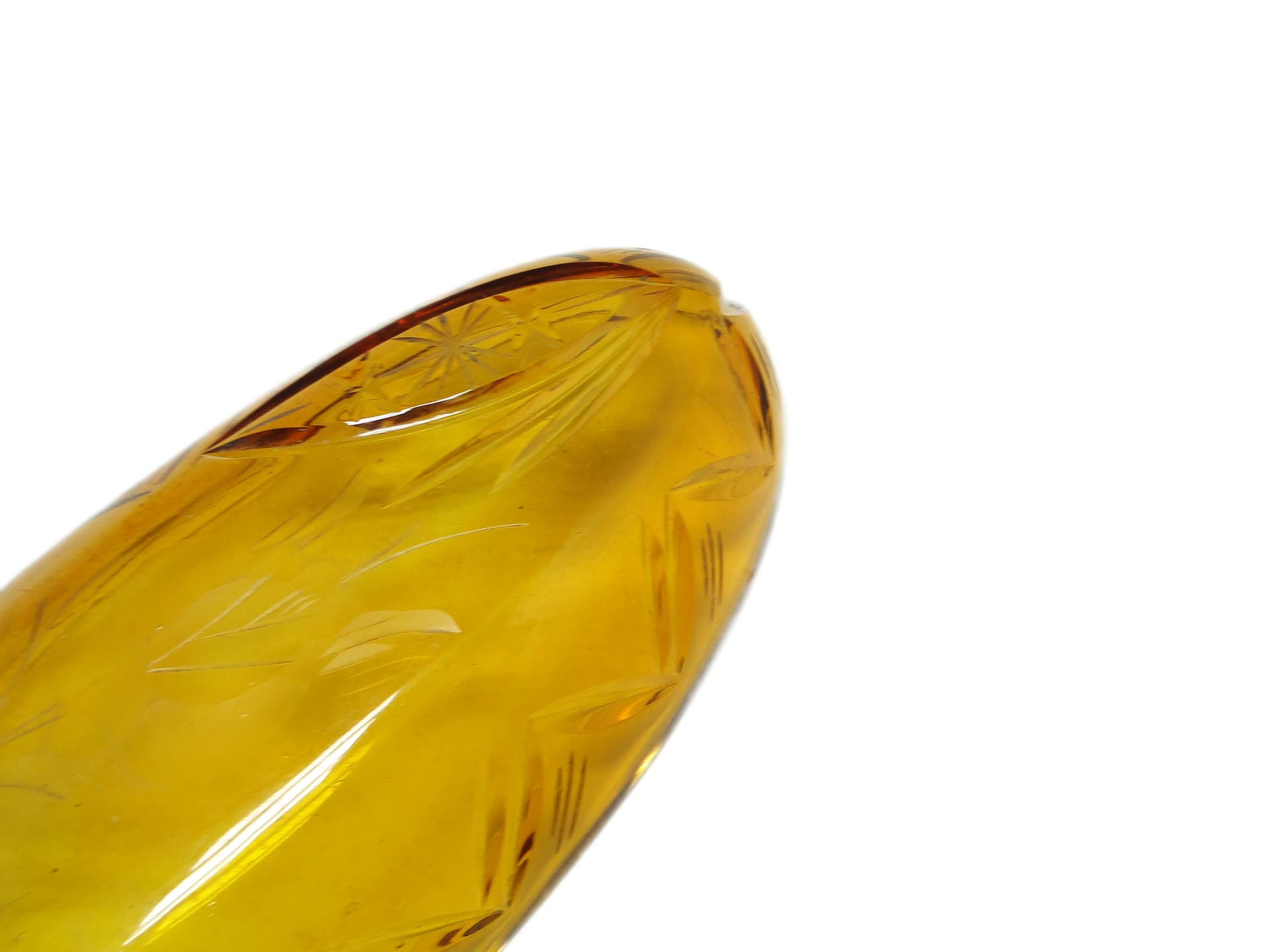 Art Deco desk organizer, yellow crystal, Poland, 1920s. - 95886