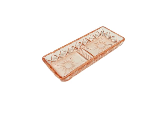 Art Deco organizer, pink crystal, Poland, 1920s. - DIMENSION