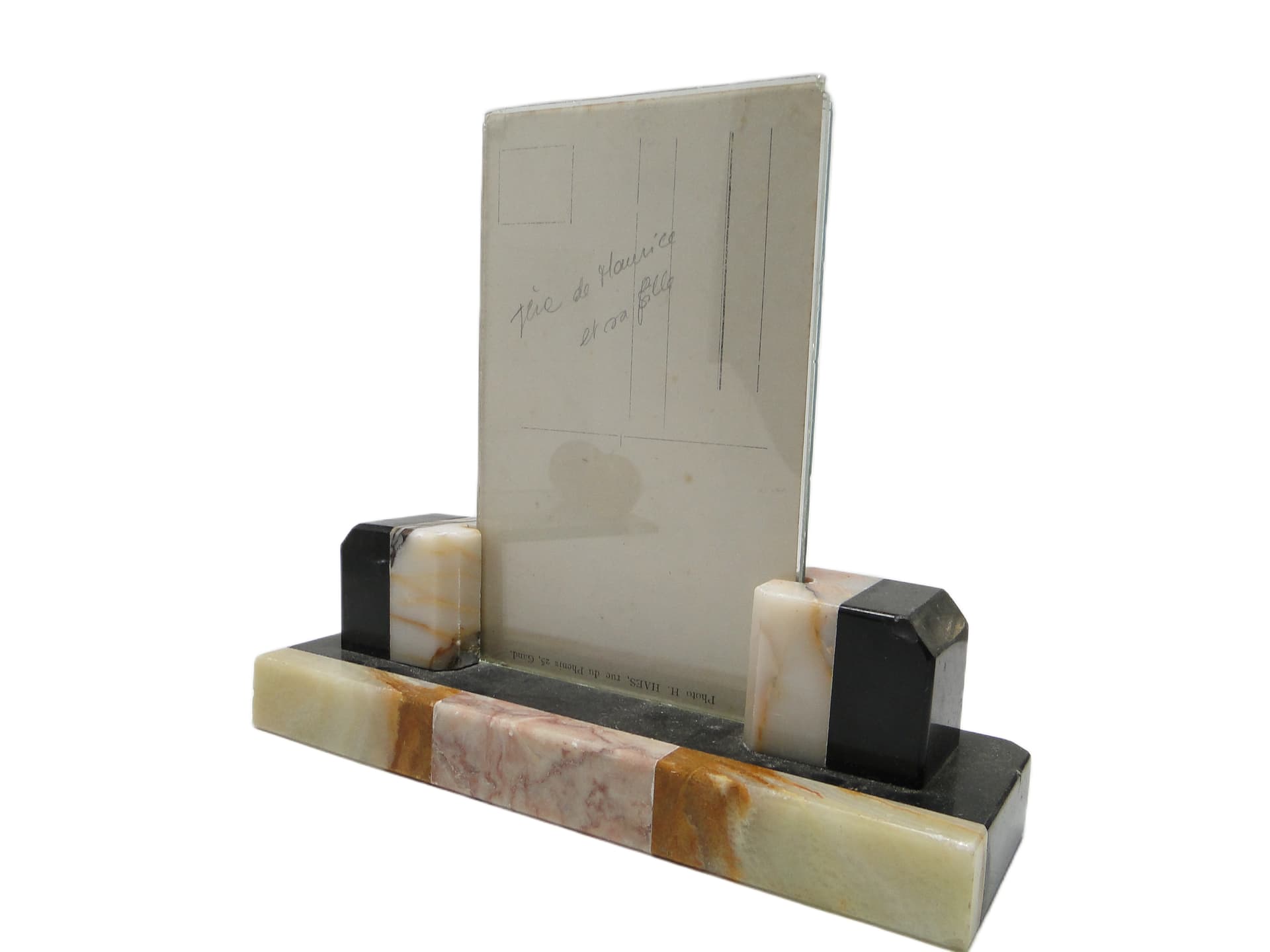 Art Deco photo frame, marble, Belgium, 1930s. - 95939