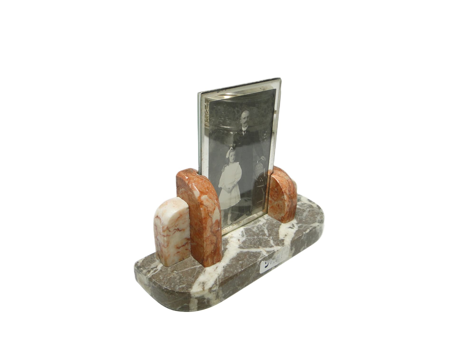 Art Deco photo frame, marble, Belgium, 1930s.