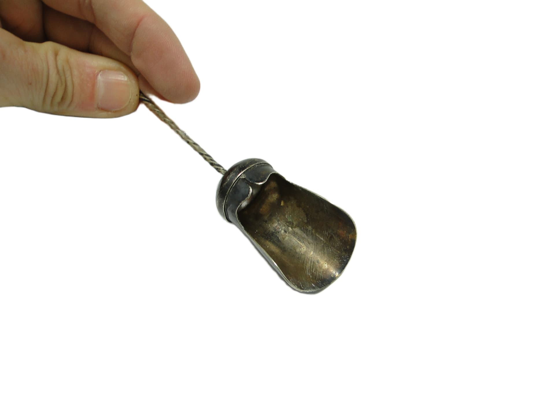 Sugar spoon, Eclecticism, silver-plated brass, Poland, 1950s. - 95979