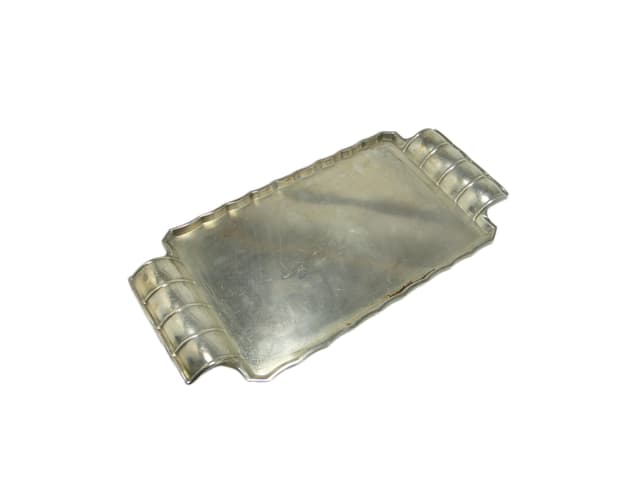Art Deco tray, silver-plated brass, Szandrik, Hungary, 1930s. - DIMENSION