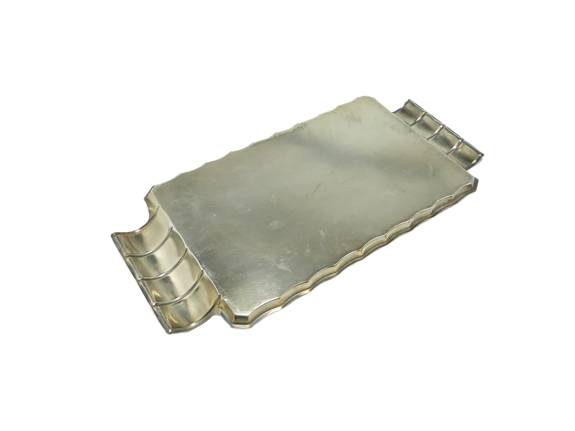 Art Deco tray, silver-plated brass, Szandrik, Hungary, 1930s. - 95994