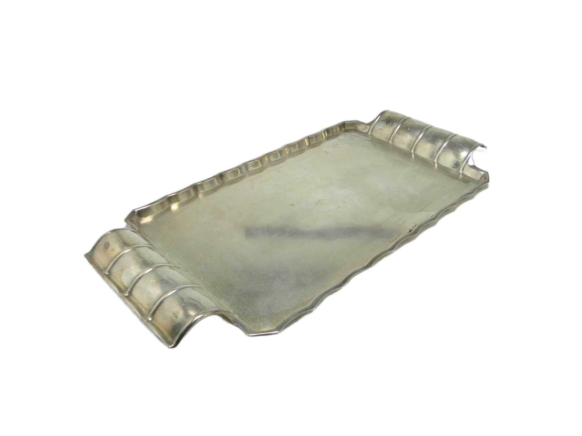 Art Deco tray, silver-plated brass, Szandrik, Hungary, 1930s. - 95996