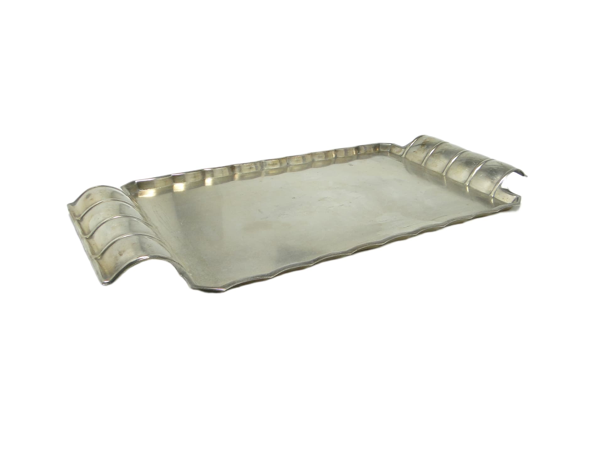 Art Deco tray, silver-plated brass, Szandrik, Hungary, 1930s. - 95993