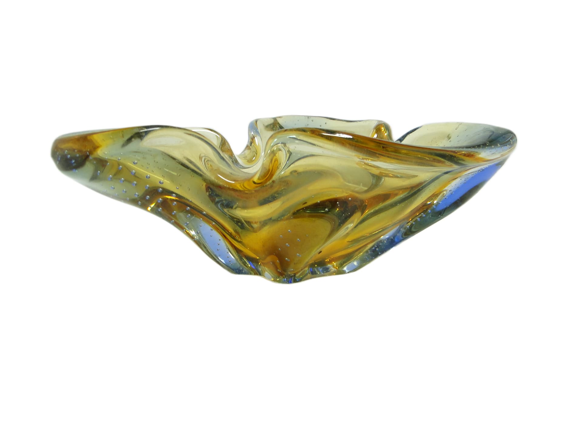 Patera mid-century modern, szkło, proj. H. Machanowska, Czechosłowacja, lata 60. - 96328