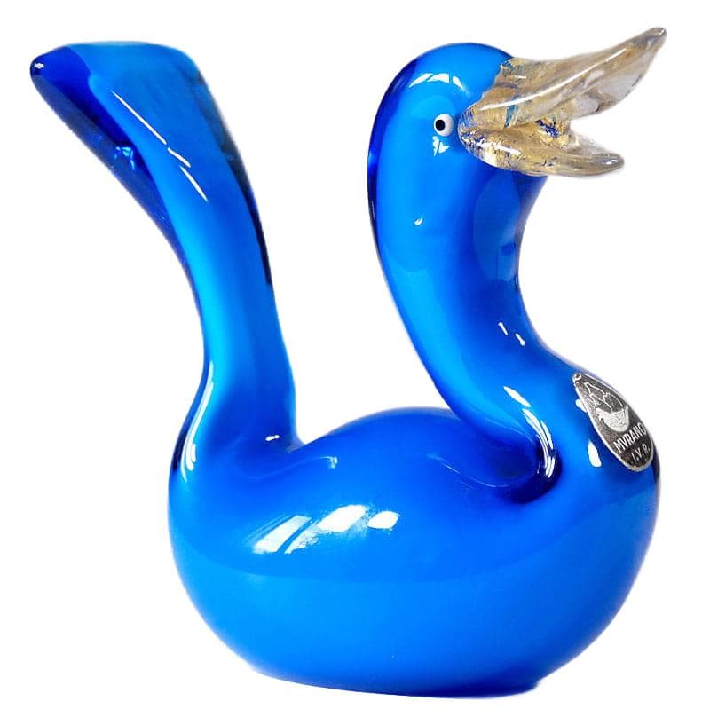 Szklana figurka kaczki, Mazzega, Włochy, lata 60. - 7065