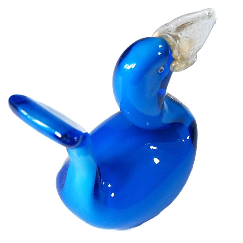 Szklana figurka kaczki, Mazzega, Włochy, lata 60. - 7064