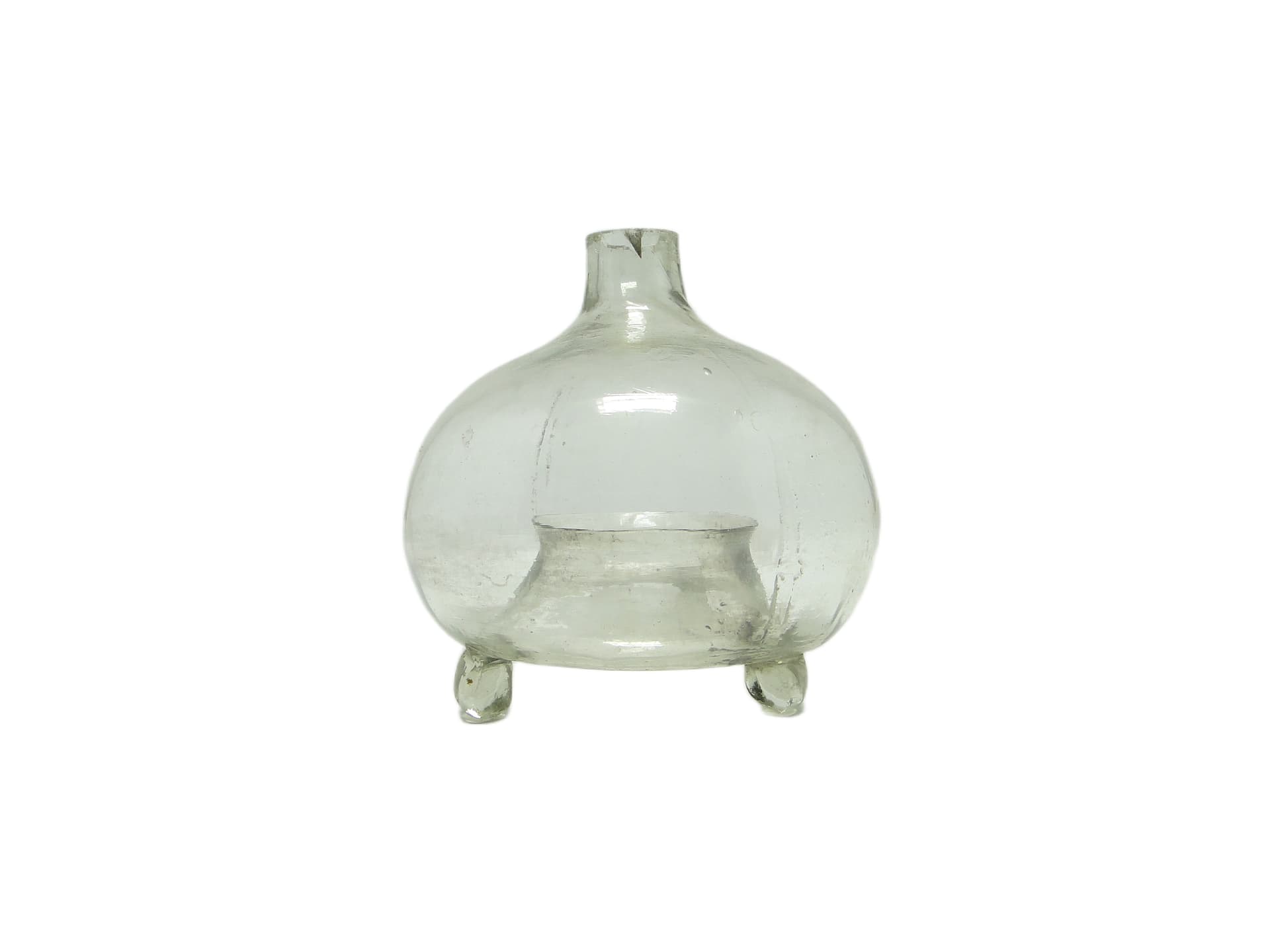 Łapka na muchy Art Deco, szkło transparentne, Polska, lata 50. - 96342