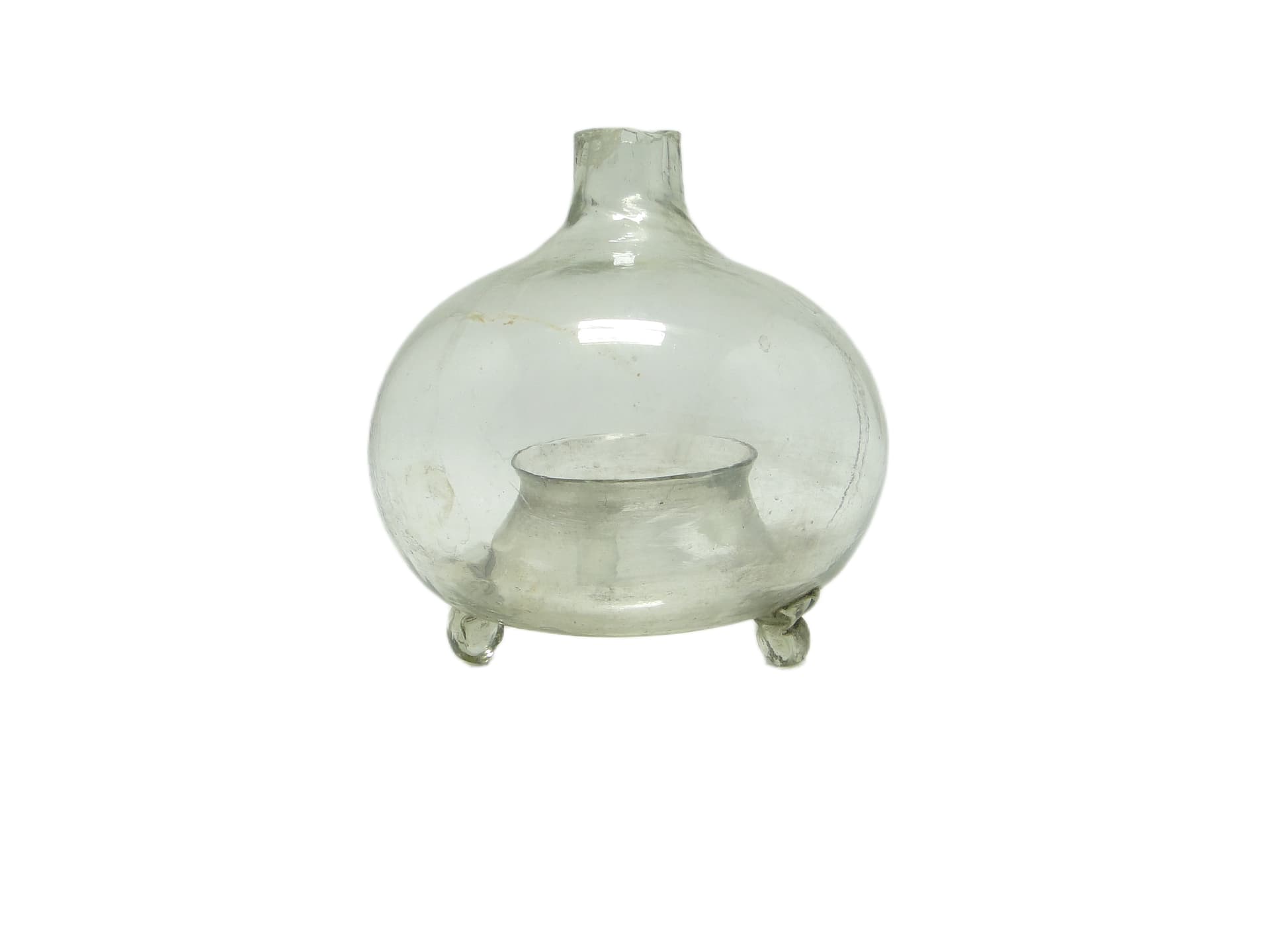 Łapka na muchy Art Deco, szkło transparentne, Polska, lata 50. - 96349