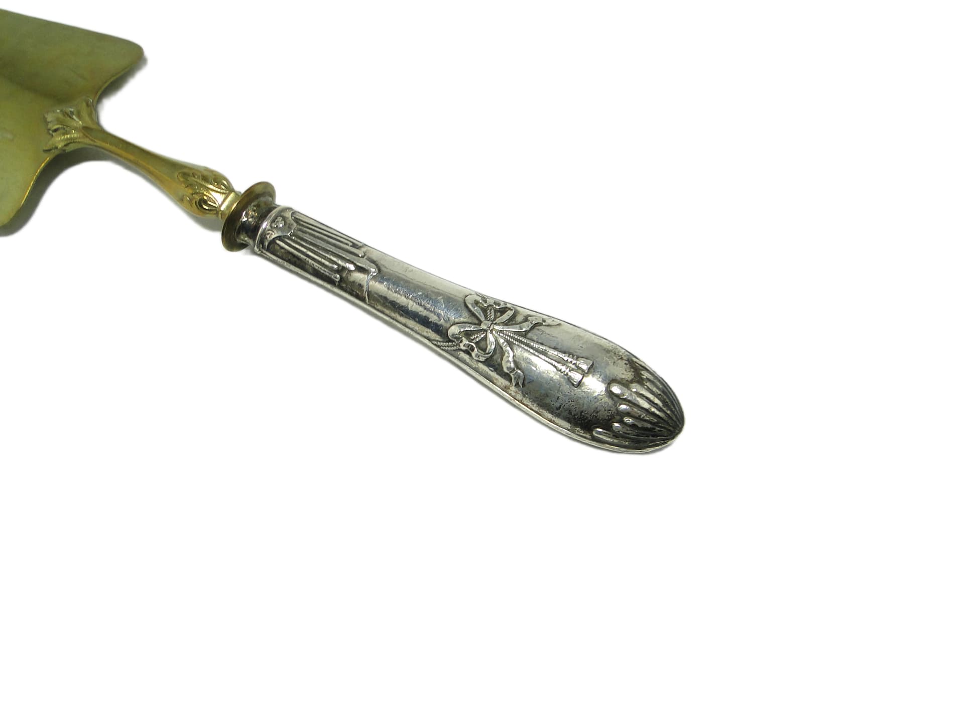Cake server, Art Nouveau, gilded brass, silver, France, early 20th c. - 96392