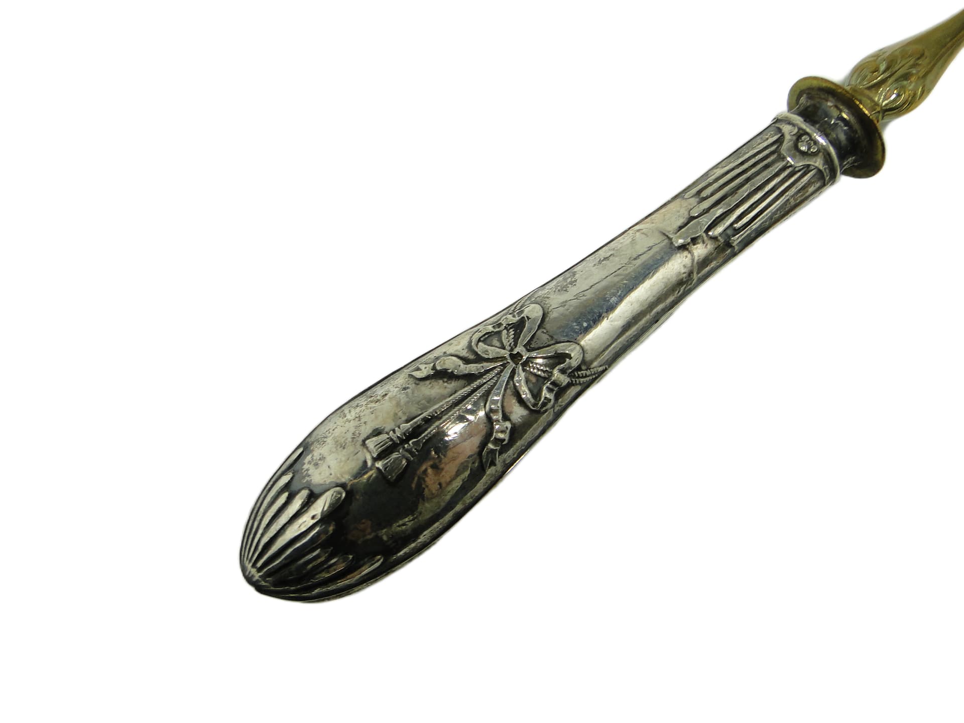 Cake server, Art Nouveau, gilded brass, silver, France, early 20th c. - 96396