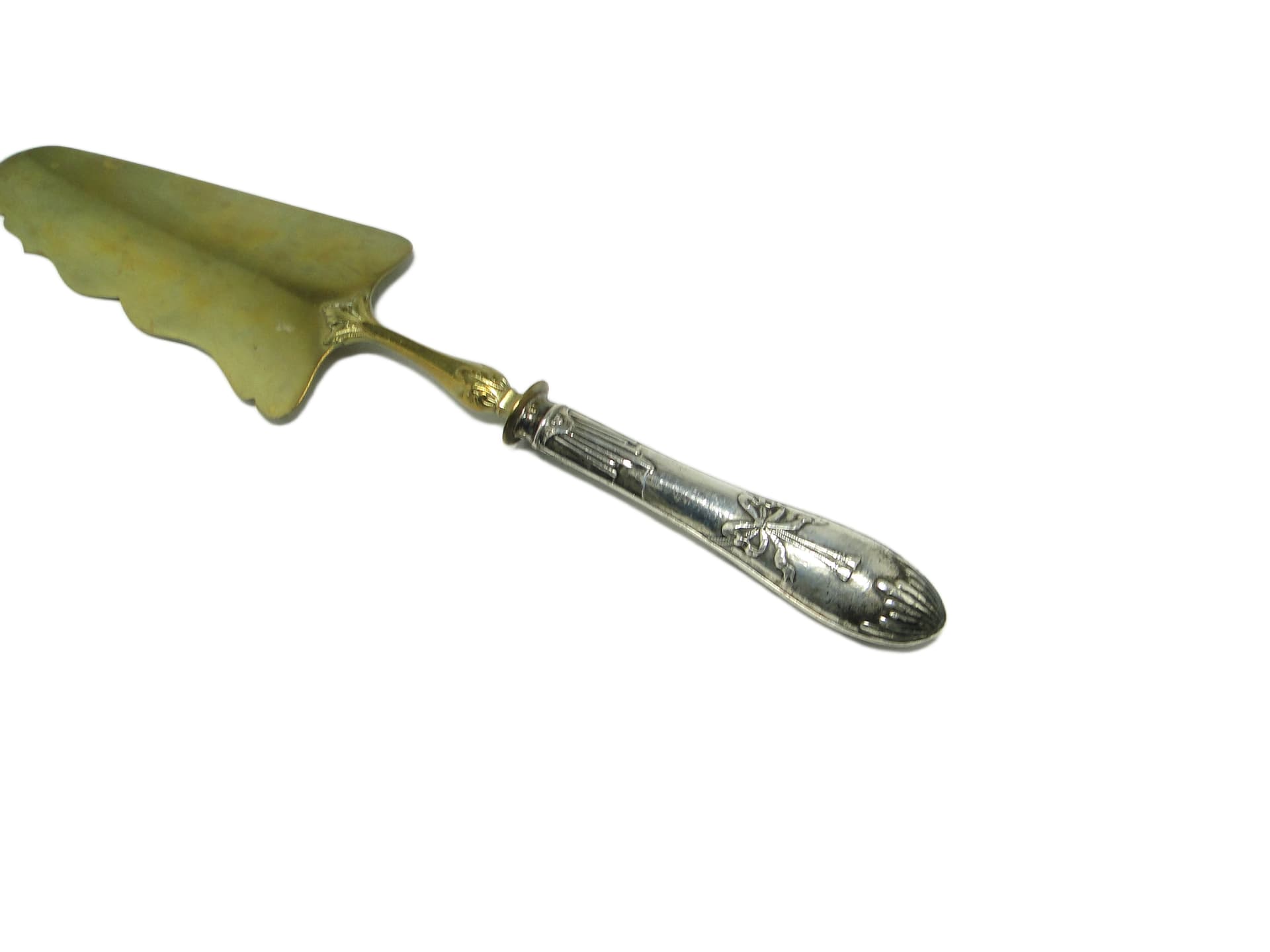 Cake server, Art Nouveau, gilded brass, silver, France, early 20th c. - 96389