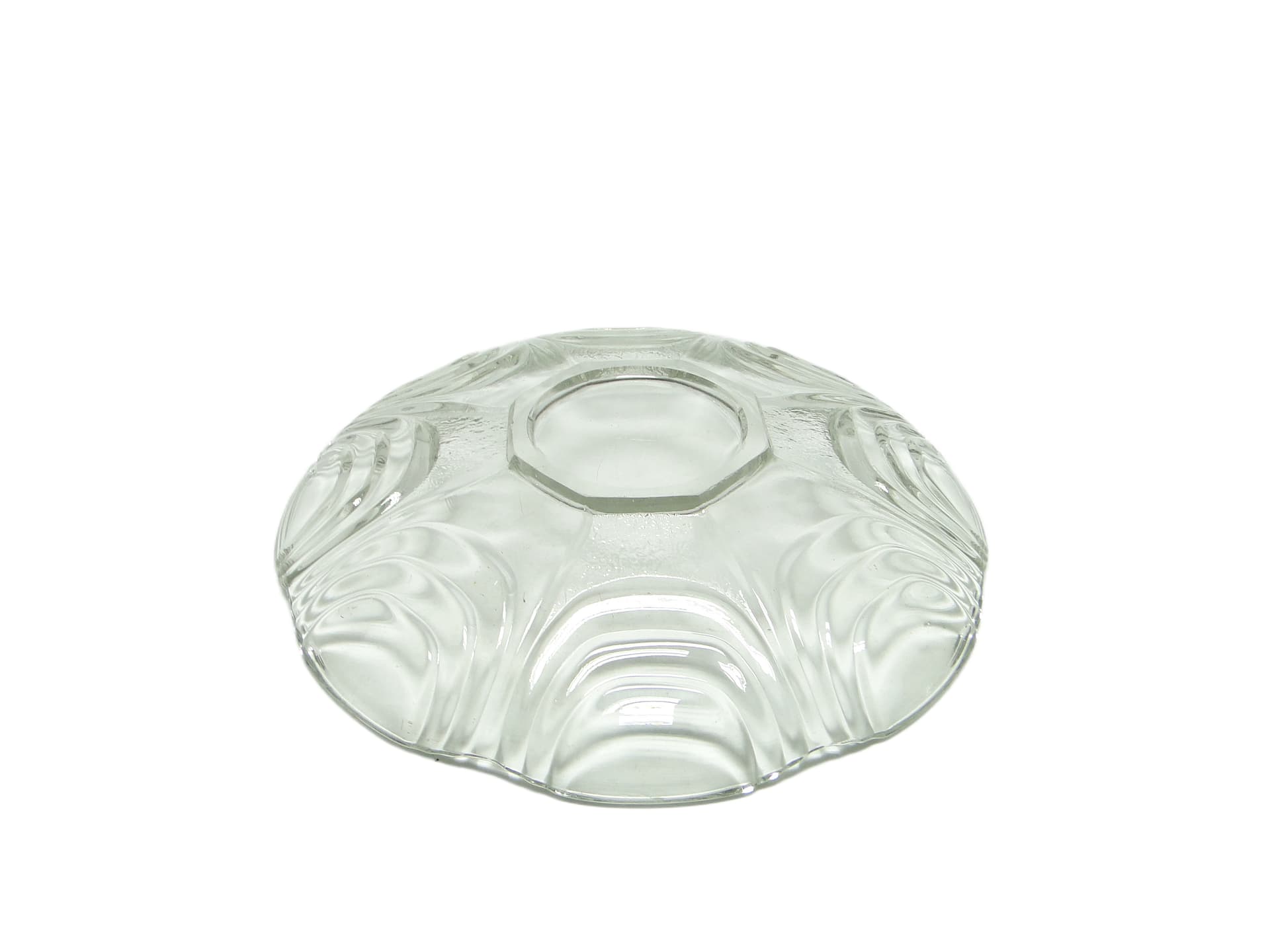 Platter, Modernism, transparent glass, Huta Hortensja, Poland, 1950s. - 96506