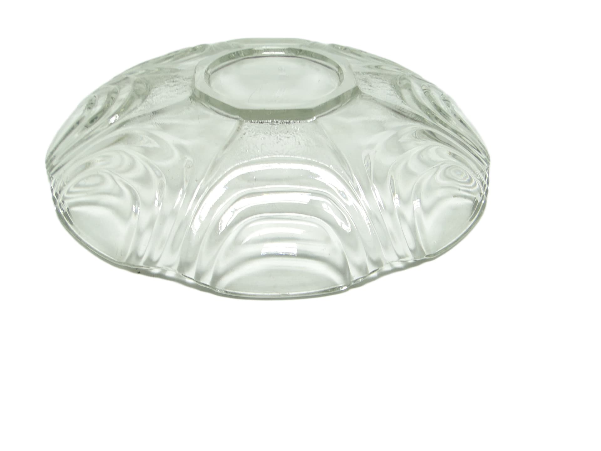 Platter, Modernism, transparent glass, Huta Hortensja, Poland, 1950s. - 96511